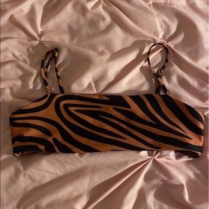 tiger print swimsuit top